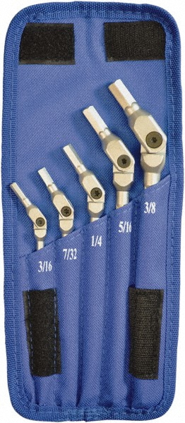 5 Piece, 3/16 to 3/8" Hex Driver Set
