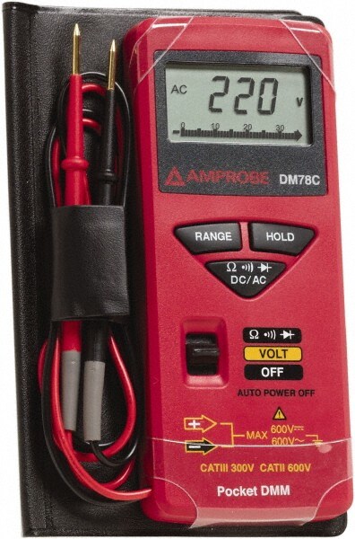 CAT 0 & CAT II, Average Responding & Digital Multimeter: 600 VAC/VDC