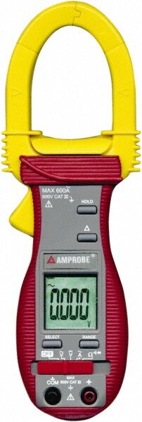 Clamp Meter: CAT III, 1.7717" Jaw, Clamp On Jaw