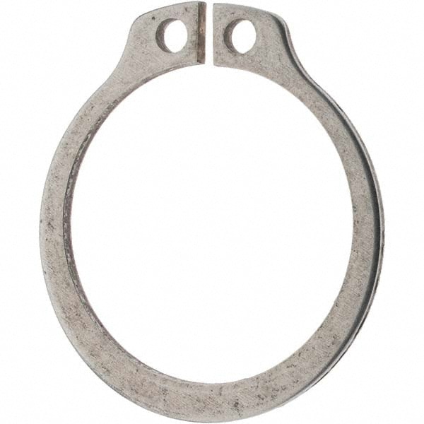 External Retaining Ring: 22.9 mm Groove Dia, 24 mm Shaft Dia, 420 Stainless Steel, Phosphate Finish
