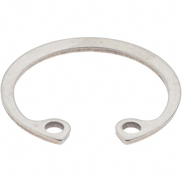 External Snap Retaining Ring: 23 mm Groove Dia, 22 mm Shaft Dia, 420 Stainless Steel, Phosphate Finish