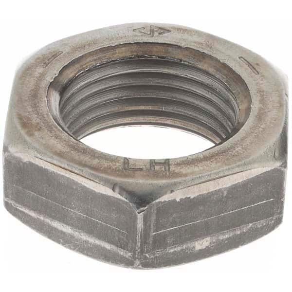 Hex Jam Thin Nuts Left Hand Reverse Thread 304 Stainless Steel 1/4" to 3/4" 