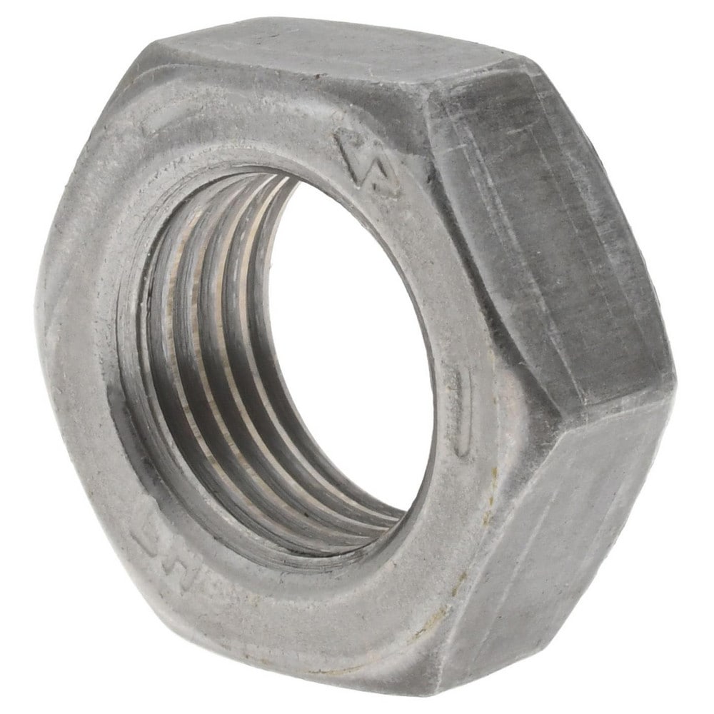 Hex Nut: 5/8-18, Grade 5 Steel, Zinc Clear Finish