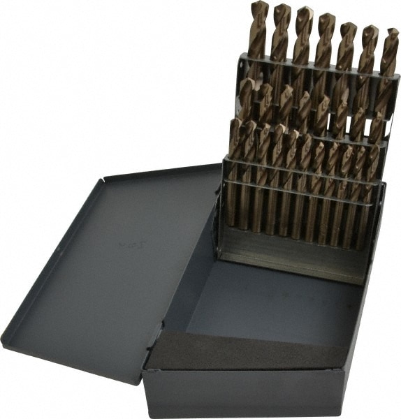 Chicago-Latrobe 69855 Drill Bit Set: Screw Machine Length Drill Bits, 26 Pc, 135 °, Cobalt Image