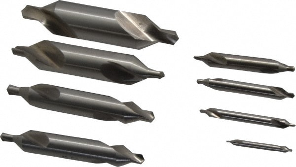 8 Pc #1 to #8 High Speed Steel Combo Drill & Countersink Set