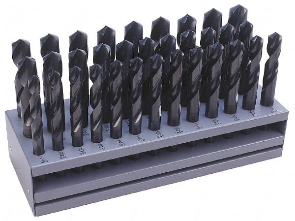 118 Degree Conventional Point Black Oxide Finish #1 Morse Taper Shank Chicago Latrobe 110 High-Speed Steel Taper Shank Drill Bit 9/32 Size 