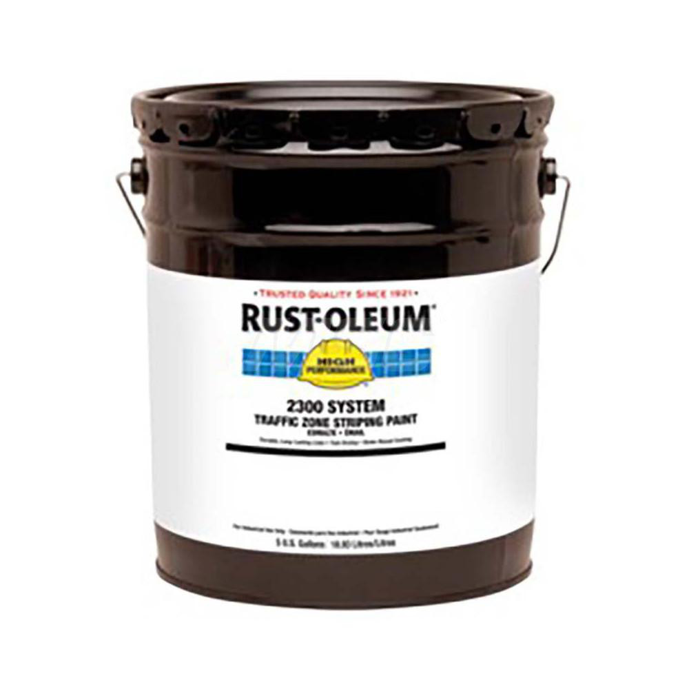 RustOleum Striping Paint 5 gal, Flat, Traffic Yellow MSC Industrial Supply Co.