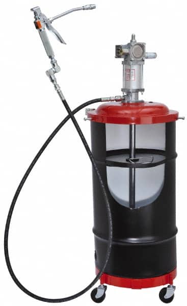 Lincoln 6917 Air-Operated Pump: 80 cu in/min, Grease Lubrication, Aluminum 