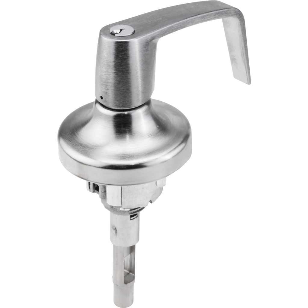 msc industrial  assa abloy accentra entry lever lockset for 138 to 134 thick doors  keyin lever 234 backset all metal chasie satin