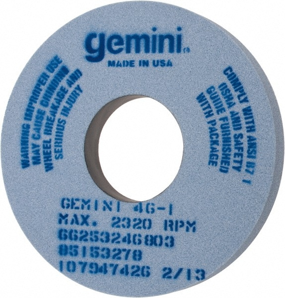 Norton 66253246803 Surface Grinding Wheel: 14" Dia, 1-1/2" Thick, 5" Hole, 46 Grit, I Hardness Image