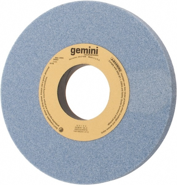 Norton 66253246878 Surface Grinding Wheel: 10" Dia, 1" Thick, 3" Hole, 46 Grit, H Hardness Image