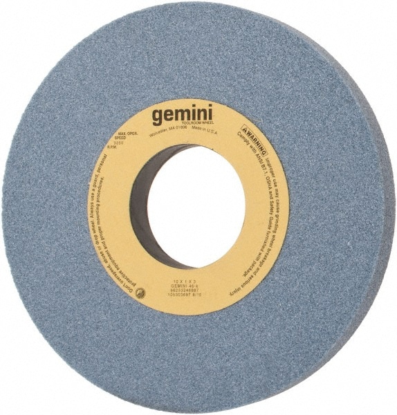 Norton 66253246887 Surface Grinding Wheel: 10" Dia, 1" Thick, 3" Hole, 46 Grit, K Hardness 