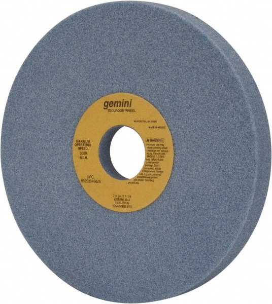 Norton 66253246826 Surface Grinding Wheel: 7" Dia, 3/4" Thick, 1-1/4" Hole, 46 Grit, J Hardness Image