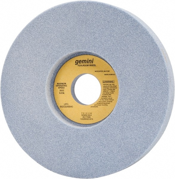 Norton 66253246840 Surface Grinding Wheel: 7" Dia, 1" Thick, 1-1/4" Hole, 60 Grit, K Hardness Image