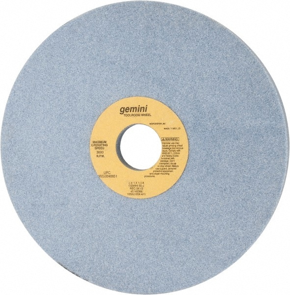 Norton 66253246851 Surface Grinding Wheel: 8" Dia, 1" Thick, 1-1/4" Hole, 60 Grit, J Hardness Image