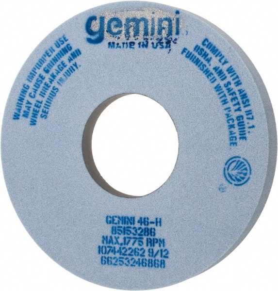 Norton 66253246868 Surface Grinding Wheel: 14" Dia, 1-1/2" Thick, 5" Hole, 46 Grit, H Hardness Image