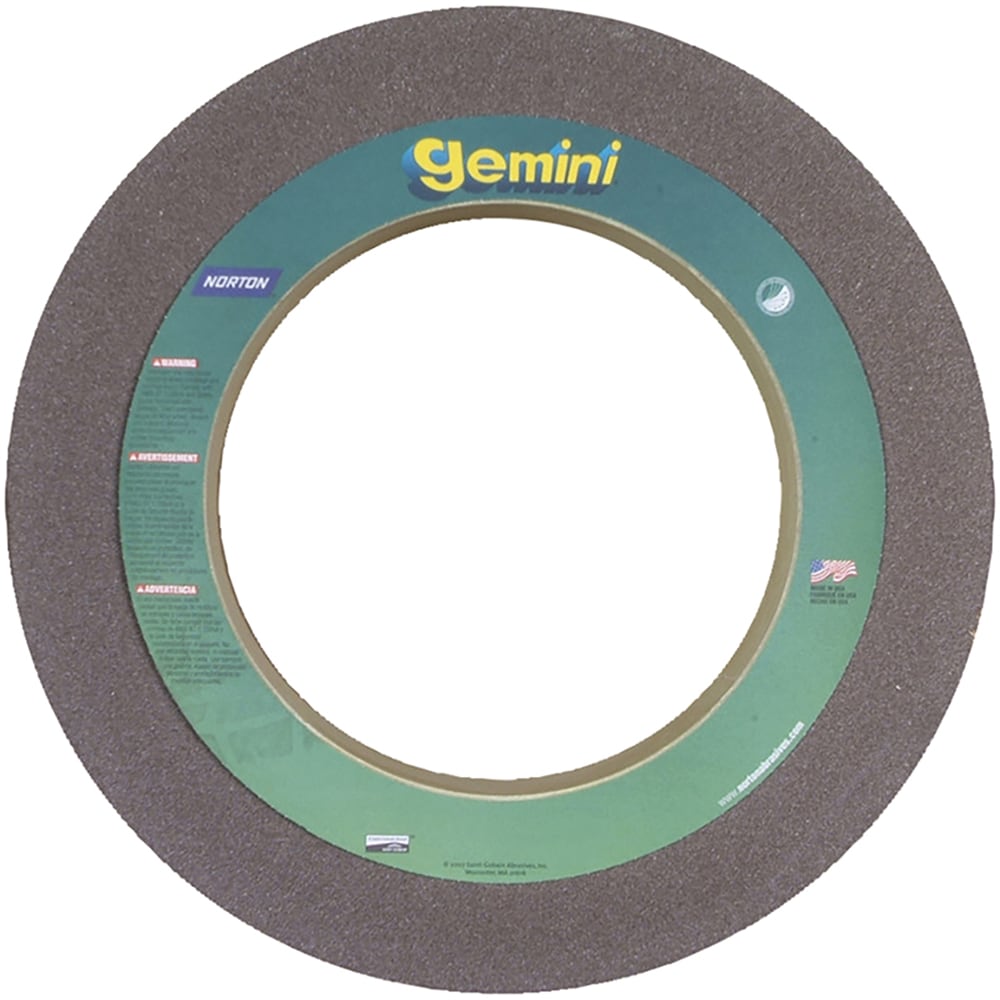 Norton 66253247001 Centerless & Cylindrical Grinding Wheel: 20" Dia, 8" Wide, 12" Hole Image