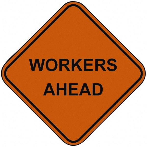 Road Construction Sign: Square, "Workers Ahead"