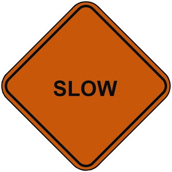 Road Construction Sign: Square, "Slow"