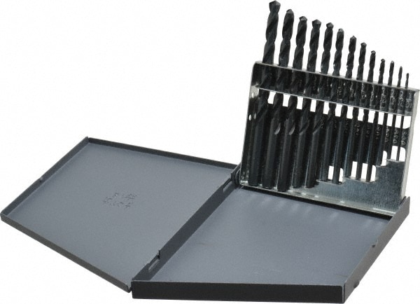 Chicago-Latrobe 57711 Drill Bit Set: Jobber Length Drill Bits, 13 Pc, 118 °, High Speed Steel 