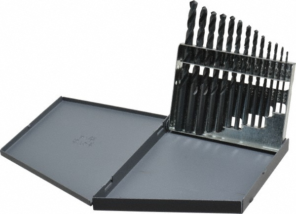 Drill Bit Set: Jobber Length Drill Bits, 13 Pc, 118 &deg;, High Speed Steel - Oxide, Standard, Straight Shank, Series 150