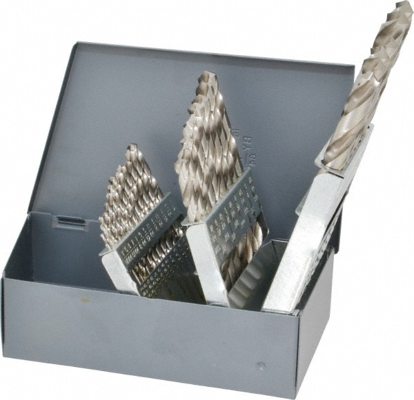 Chicago-Latrobe 49914 Drill Bit Set: Jobber Length Drill Bits, 29 Pc, 118 °, High Speed Steel Image