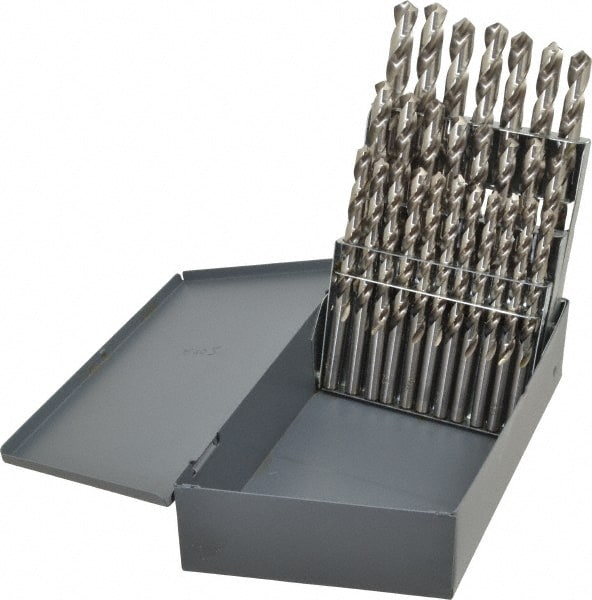 Chicago-Latrobe 49918 Drill Bit Set: Jobber Length Drill Bits, 26 Pc, 118 °, High Speed Steel Image