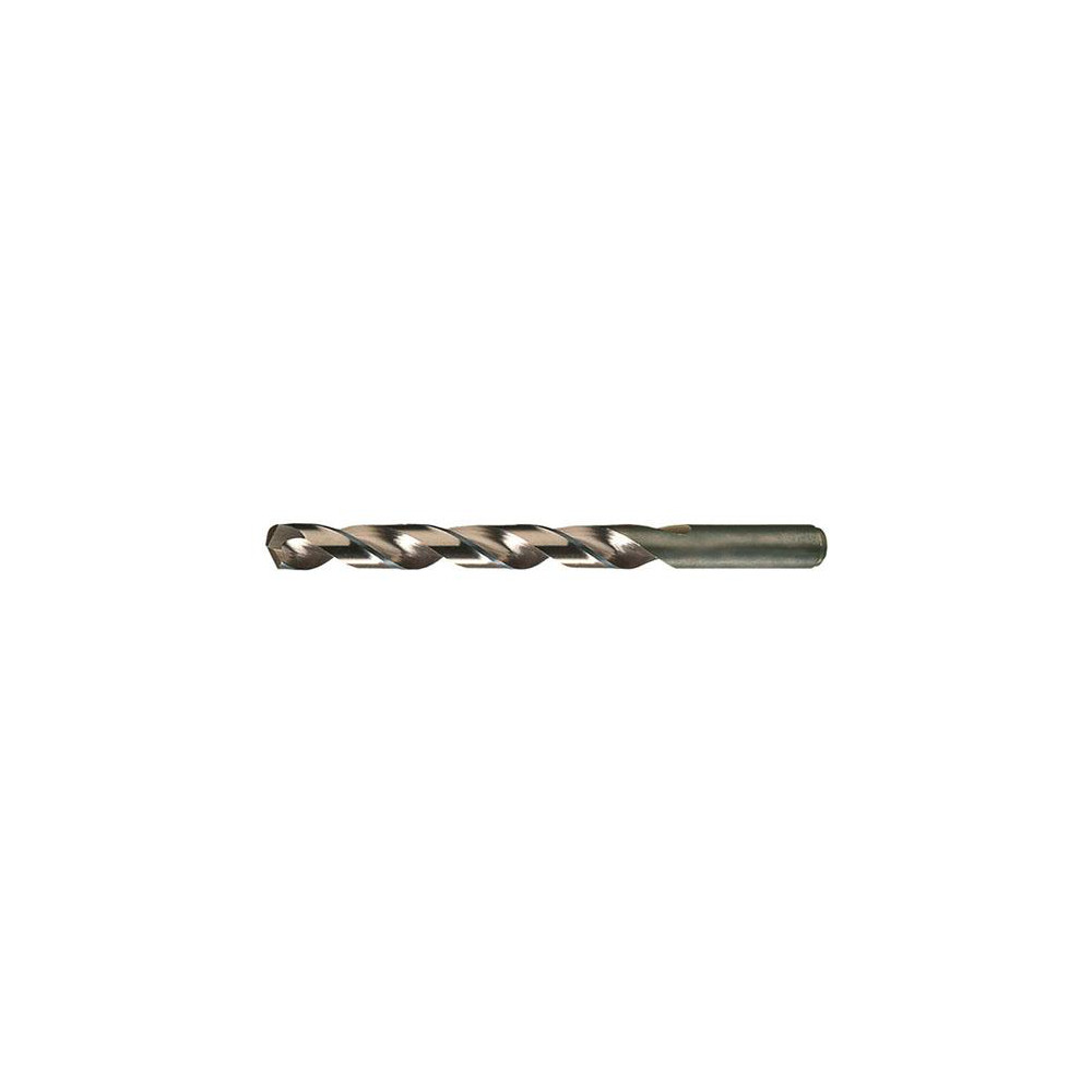 Jobber Length Drill Bit: 37/64" (0.5781) Dia, 135 deg, Cobalt - Straw Finish, 6-5/8" OAL, Right Hand Cut, Regular Spiral Flute, Straight Shank, Series 550