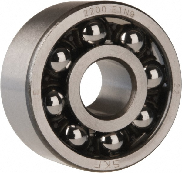 SKF 2200 ETN9 Self-Aligning Ball Bearing: 10 mm Bore Dia, 30 mm OD, 14 mm OAW 