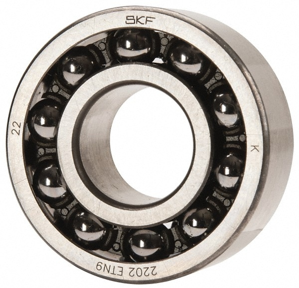 SKF 2202 ETN9 Self-Aligning Ball Bearing: 15 mm Bore Dia, 35 mm OD, 14 mm OAW, Open Image