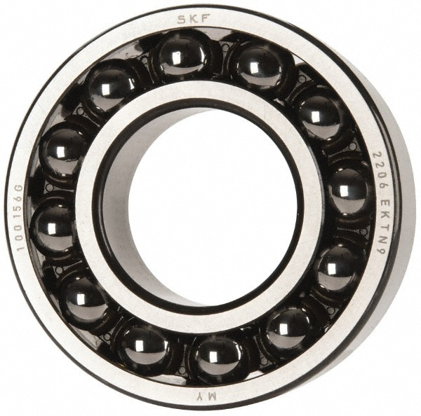 SKF 2206 EKTN9 Self-Aligning Ball Bearing: 30 mm Bore Dia, 62 mm OD, 20 mm OAW Image