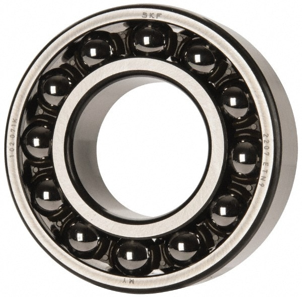 SKF 2207 ETN9 Self-Aligning Ball Bearing: 35 mm Bore Dia, 72 mm OD, 23 mm OAW, Open Image