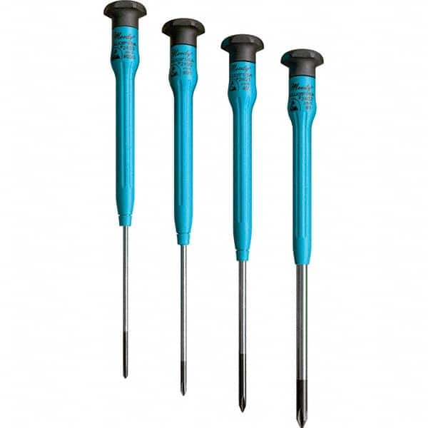 Moody Tools 58-0405 Precision & Specialty Screwdrivers; Phillips Point Size: 2 mm; 2.5 mm; 3 mm; 4 mm 