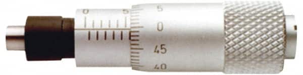 1/2 Inch, 0.51 Inch Thimble, 0.2 Inch Spindle Diameter x Mechanical Micrometer Head