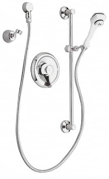 Concealed, One Handle, Chrome Coated, Steel, Valve and Flex Shower Head