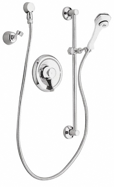 Concealed, One Handle, Chrome Coated, Steel, Valve and Flex Shower Head - Lever Handle