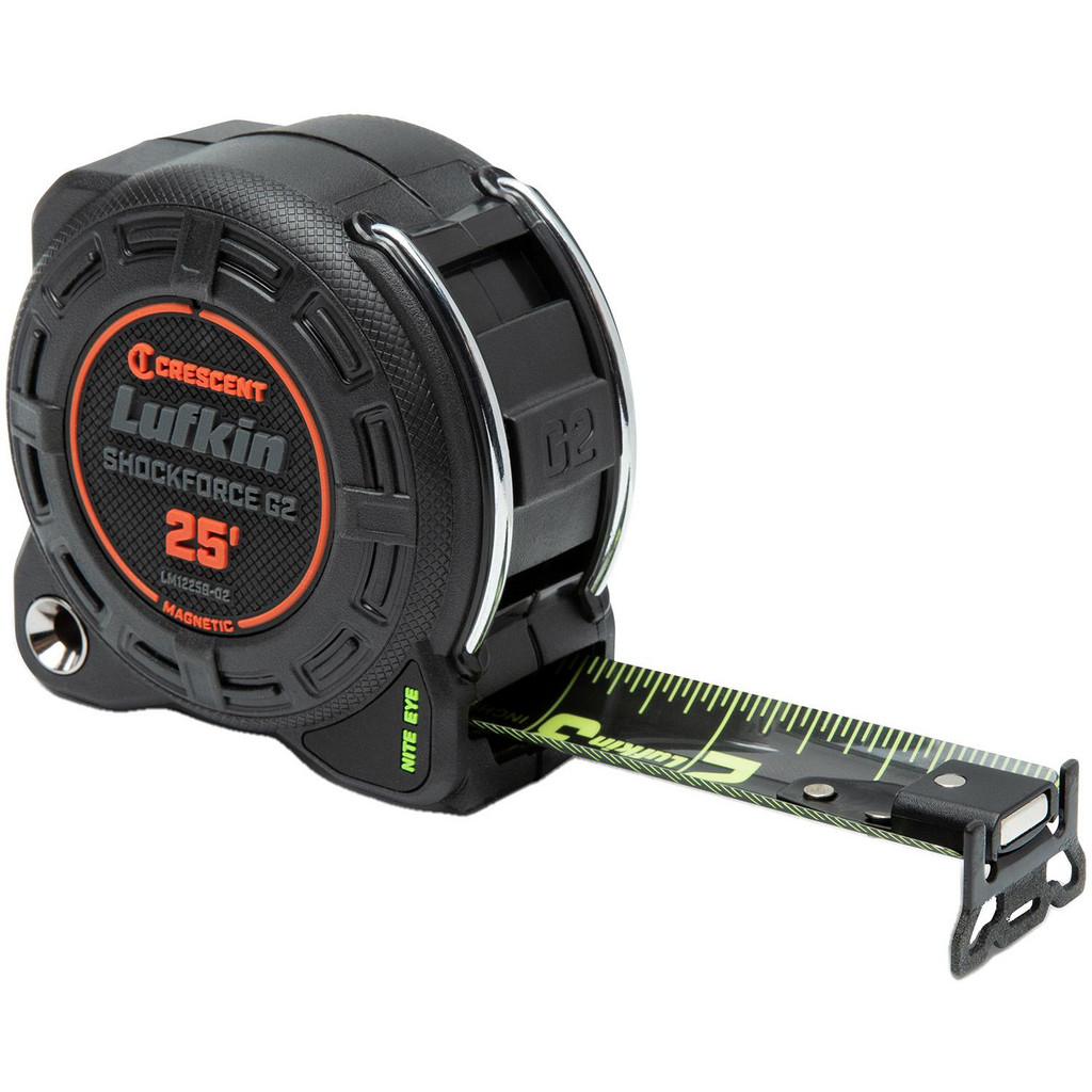 Lufkin | Shockforce Nite Eye Tape Measures: Length Ft.: 16; Graduation (Inch): 1/16 | Part #L1116NE