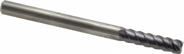 Square End Mill: 5/16'' Dia, 1-1/8'' LOC, 5/16'' Shank Dia, 4'' OAL, 4 Flutes, Solid Carbide