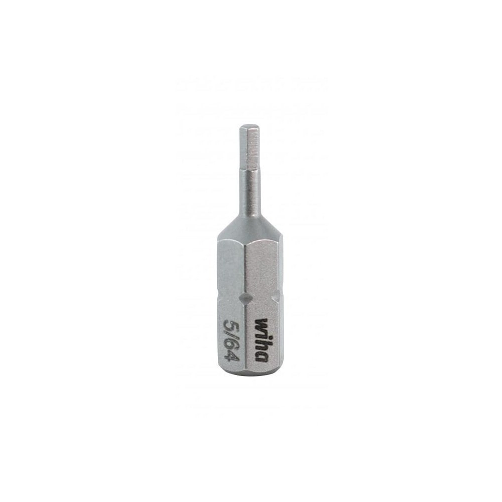 Hex Screwdriver Insert Bit: 1/4" Drive, 1" OAL