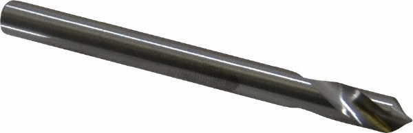 Spotting Drill: 1/4" Dia, 90 ° Point, 3" OAL, Solid Carbide