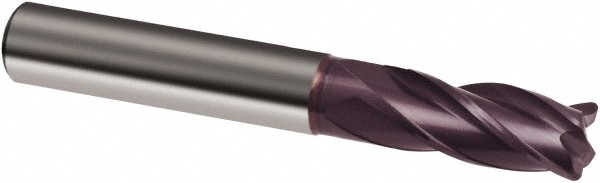 Guhring 9030890127020 Square End Mill: 1/2" Dia, 4 Flutes, 1" LOC, Solid Carbide, 30 ° Helix Image