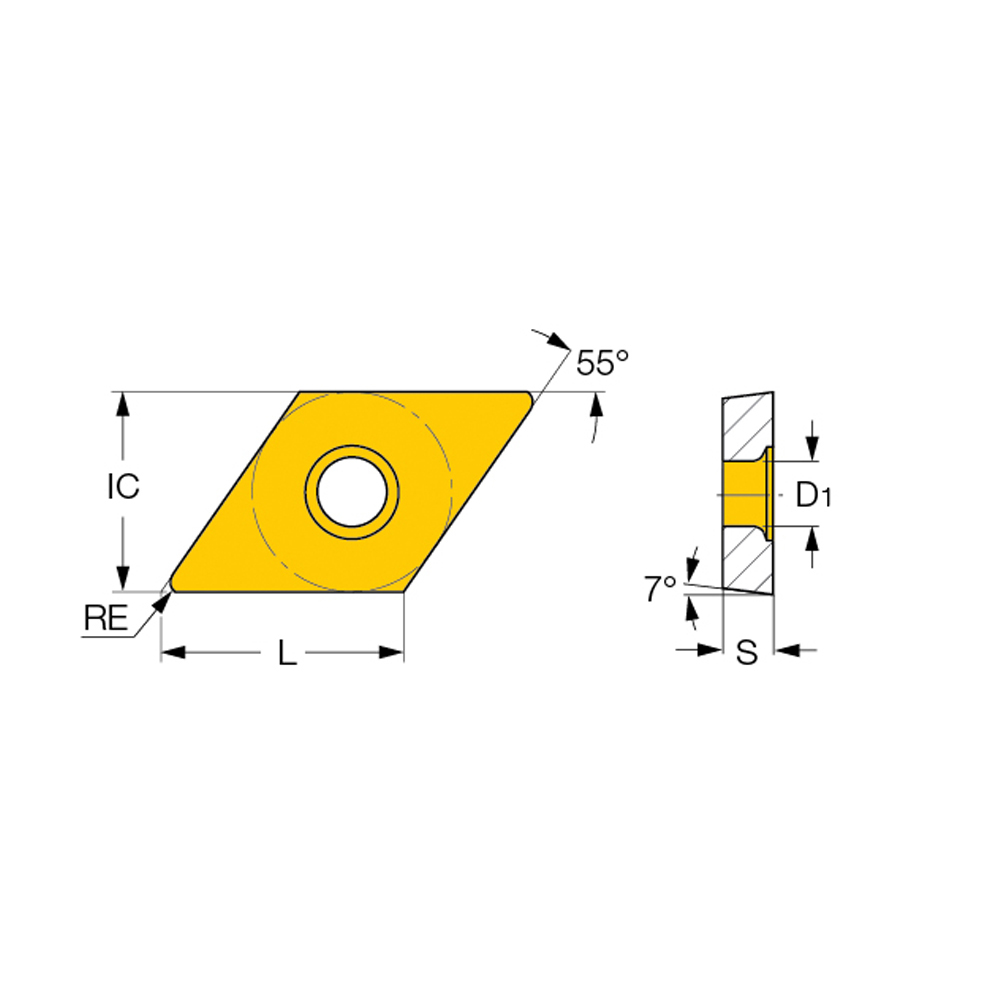 Iscar Turning Insert DCMT 31PF MSC Industrial Supply Co.