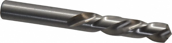 Chicago-Latrobe Screw Machine Drill Bit: 3/8" (0.3750) Dia, 118 deg, HSS - Bright/Uncoated, 3-1/8" OAL, Left Hand Cut, 2 Flute, Regular Spiral Flute