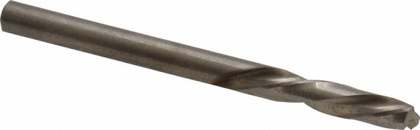 Chicago-Latrobe Screw Machine Drill Bit: #18 (0.1695) Dia, 118 deg, HSS - Bright/Uncoated, 2-1/8" OAL, Left Hand Cut, 2 Flute, Regular Spiral Flute