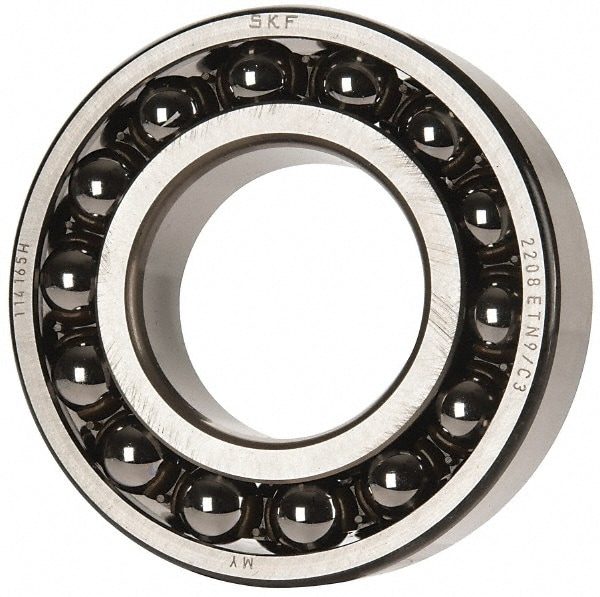 SKF 2208 ETN9/C3 Self-Aligning Ball Bearing: 40 mm Bore Dia, 80 mm OD, 23 mm OAW, Open Image