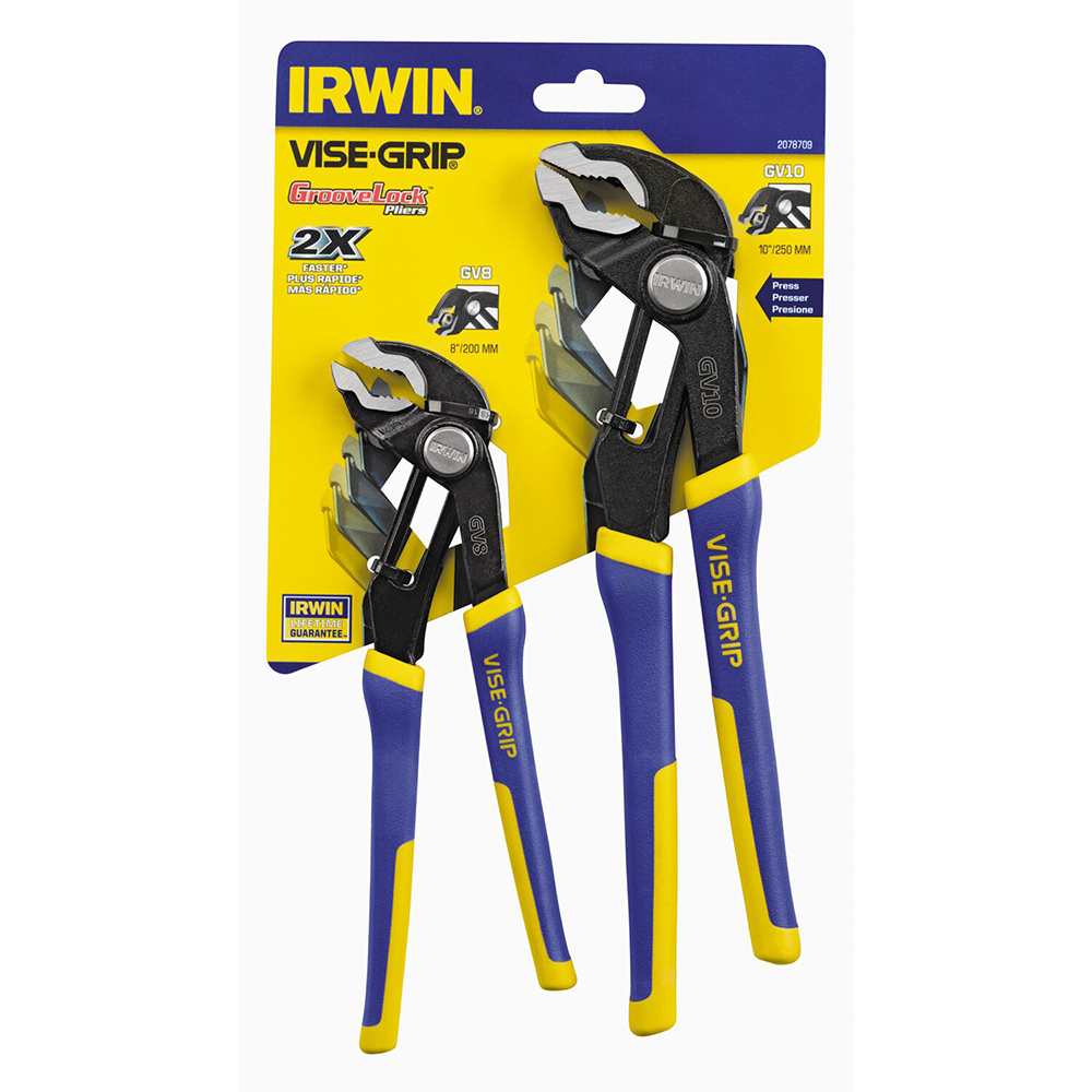 Irwin Plier Set 2 Pc, Groove Joint Pliers MSC Direct