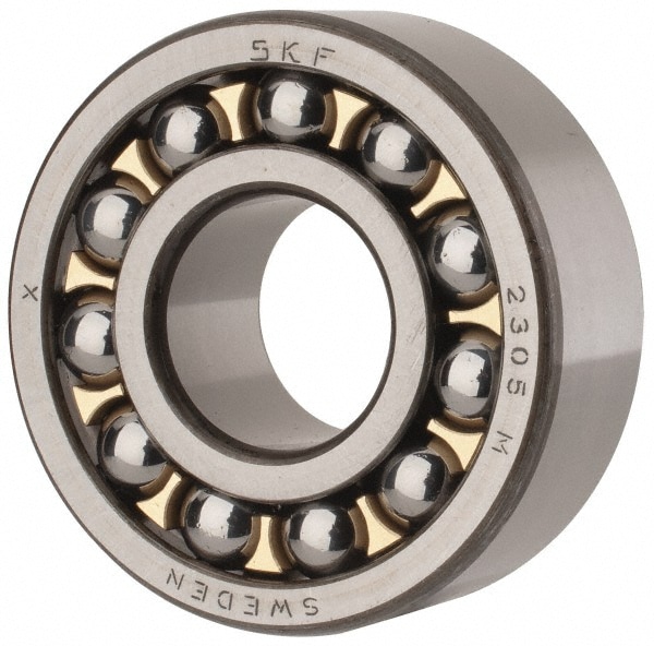 SKF 2305 M Self-Aligning Ball Bearing: 25 mm Bore Dia, 62 mm OD, 24 mm OAW Image