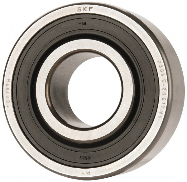 SKF 2306 E-2RS1TN9 Self-Aligning Ball Bearing: 30 mm Bore Dia, 72 mm OD, 27 mm OAW, Double Seal Image