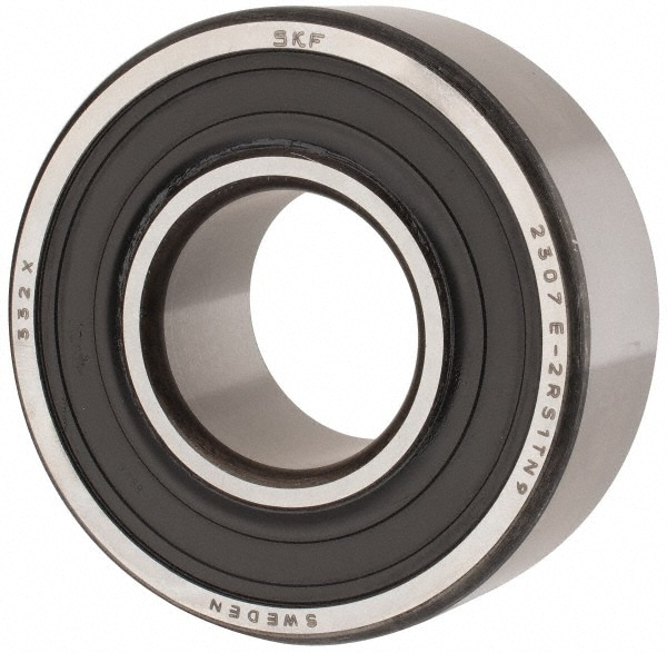 SKF 2307 E-2RS1TN9 Self-Aligning Ball Bearing: 35 mm Bore Dia, 80 mm OD, 31 mm OAW, Double Seal Image