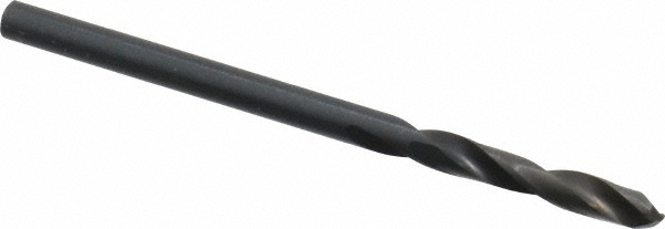 Screw Machine Drill Bit: #34 (0.1110) Dia, 135 deg, HSS - Oxide Finish, 1-7/8" OAL, Right Hand Cut, 2 Flute, Regular Spiral Flute, Straight-Cylindrical Shank, Series 159